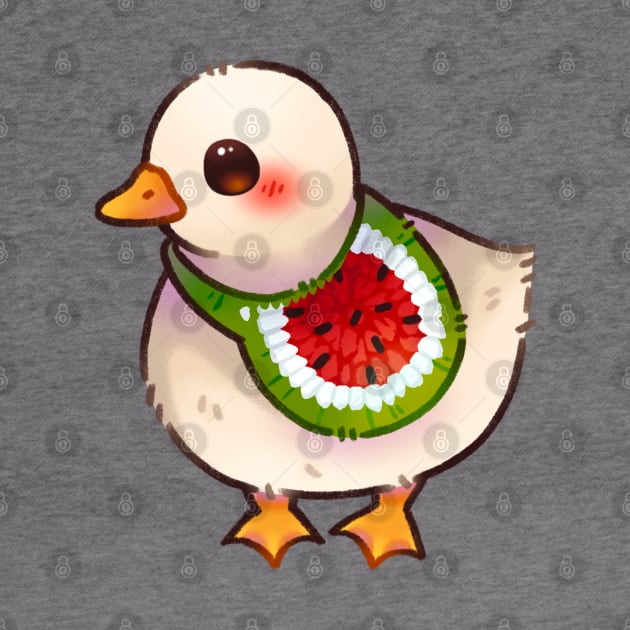 Duck with Watermelon Bag by Riacchie Illustrations